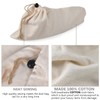 HAMBOLY 100% Cotton Shoe Bags 6 Pack Dust Cover Storage