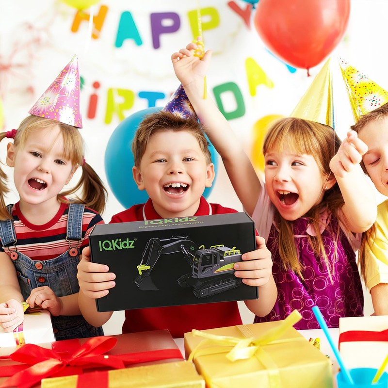 IQKidz Remote Control Excavator Toys for Boys 4-7 Yrs Old