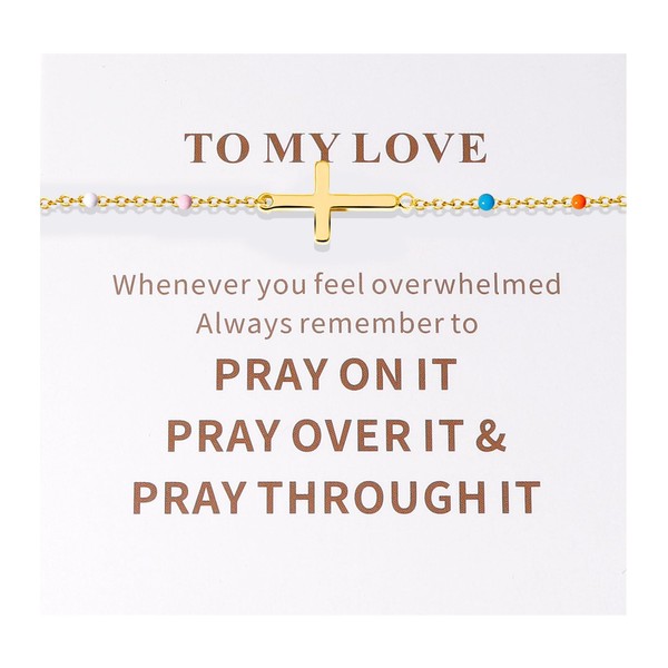 YANCHUN Cross Bracelet for Women First Communion Gifts Jesus God