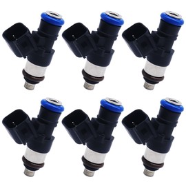 OXCANO 0280158191 Fuel Injectors 6 PCS 4 Holes Compatible with Ford Edge Explorer F-150 Mustang, Flex Taurus Police Interceptor Sedan Utility, Transit 150 250 350 HD, Lincoln Continental, MKS MKT MKX