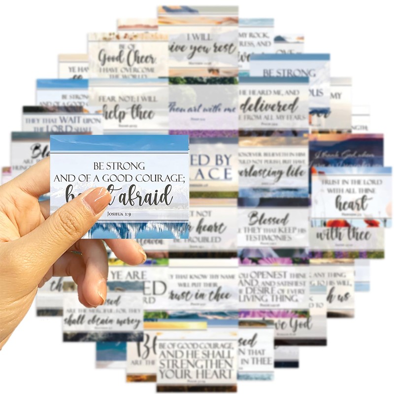 50 Sheets Bible Verse Stickers Christian Inspirational Decals for Phone