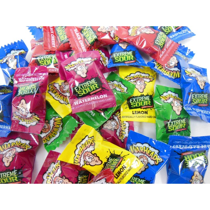 Warheads Extreme Sour Candy - 1Lb. Bag (115 Pieces) -