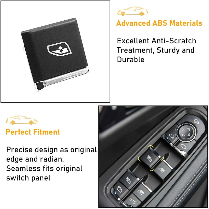 TTCR-II Interior Window Lift Switch Button Cap for Cayenne 2011-2018,