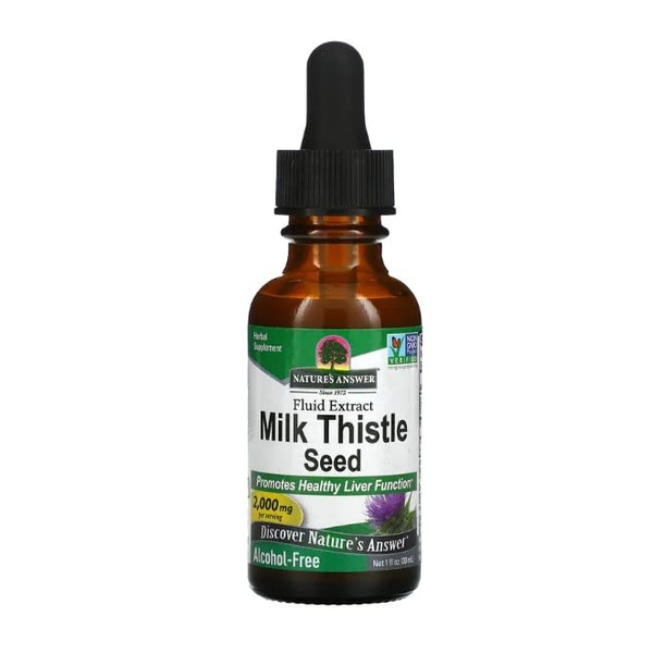 Nature's Answer, Milk Thistle Extract (Milk Thistle Seed Extract), Vegan Drops, 30 ml, Laboratory Tested, Soy Free, Gluten Free, Vegetarian, GMO Free