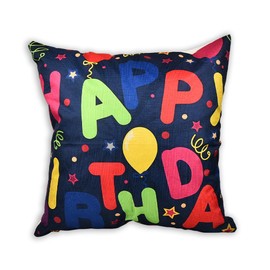 Happy Birthday Throw Pillow Covers for Daughter Son Birthday Gifts for Friend Happy Birthday Pillow Cases Cushion Cases with Zipper 18x18 Pillowcase Cover for Bed Birthday Party Decoration