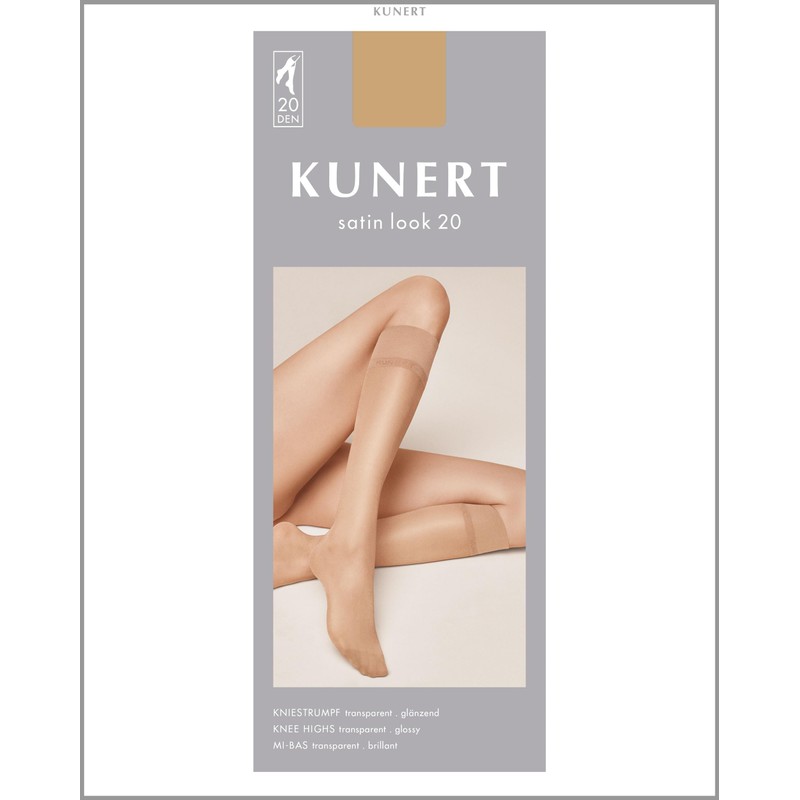 Kunert Women's 183000 Satin Look 20 Knee-High Socks, Grey (Graphit
