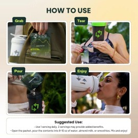 Nutrition On The Go 15 Pack Chocolate Plant Based Protein Powder with Creatine Vegan BCAAs