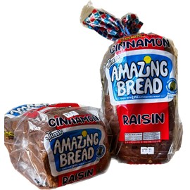 Jim's Amazing Cinnamon-Raisin Whole Cell Wheat Bread - Made with Whole Cell Wheat/All Natural / 2lb Loaf - 2 Loaves