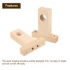sourcing map 4Pcs Wood Rod Holders, Closet End Support Bracket
