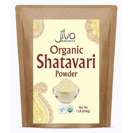 Jiva Organics Organic Shatavari Powder 1 Pound Bulk Bag - Asparagus racemosus - Pure Ayurvedic Herb