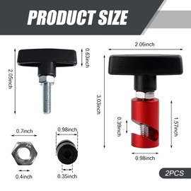 Tippwoo 2 PCS Hood Holder, Tube Lift Support Clamp, Car Hood Prop Rod, Hood Strut Holder with up to Dia.3/8” (10mm), Undercover Tonneau Prop Rod Universal for Tailgates (Red)