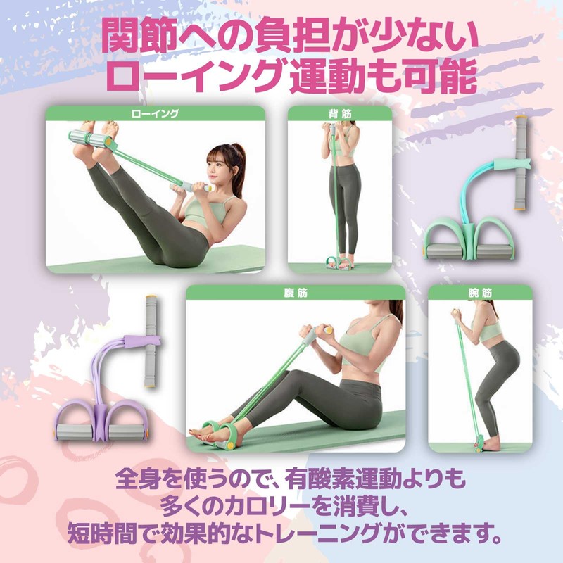 Funriche Training Tube Muscle Training Abdominal Goods Rubber Band Tube