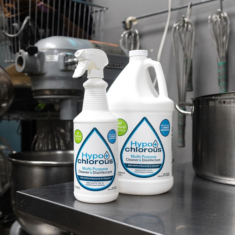 Hypo+Chlorous Hypochlorous 32oz Multi-Purpose Cleaner and Disinfectant, Nature's Germ Killer,