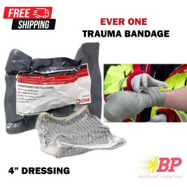 EverOne 4" Emergency High Strength Compression Bandage Trauma Wound Dressing