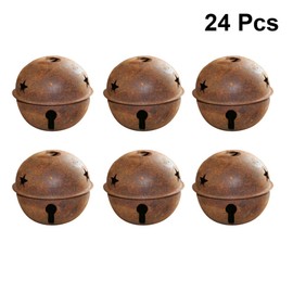 Supvox 24pcs Bells Christmas Tree Decorations 40 mm Rusty DIY Christmas Pendant Christmas Decoration Christmas Party Decoration