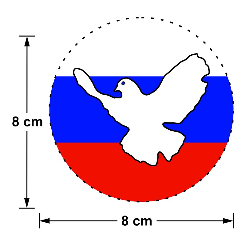 Generisch Flag Sticker Russia Peace Peace Dove Peace Dove 8