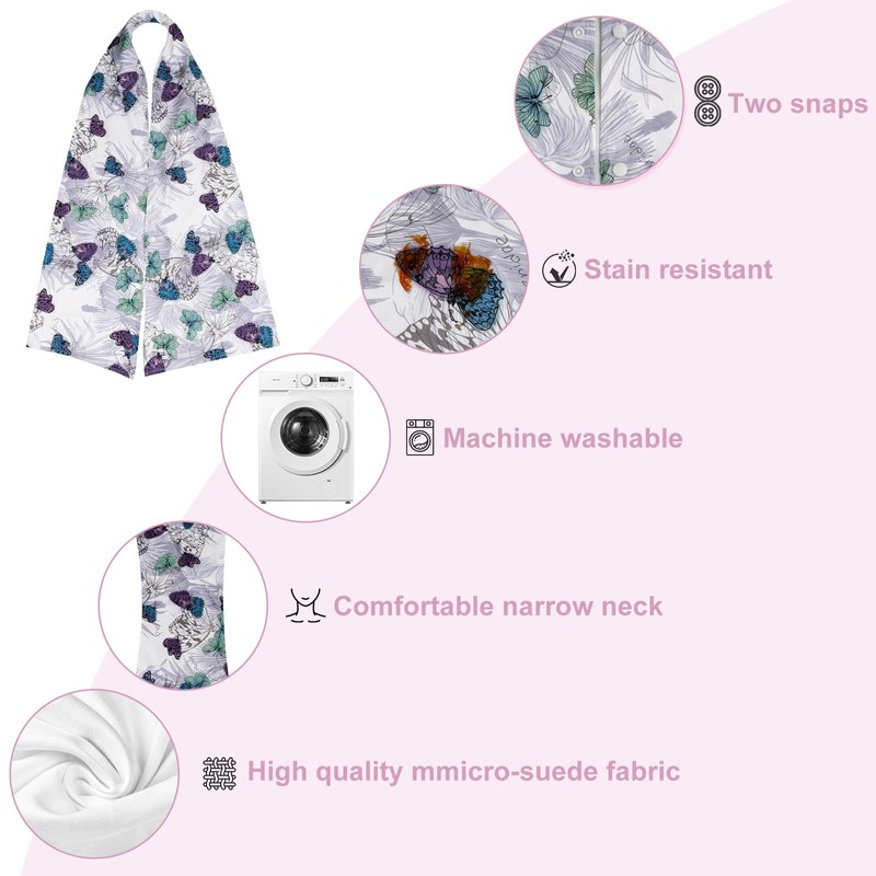 2 Pack Adult Bibs Scarf for Women,Reusable Adult Bibs for