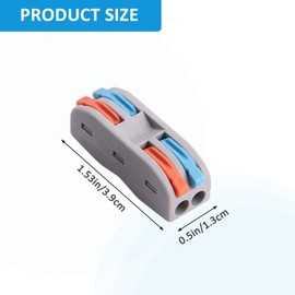 Jinyuanchao 10pcs, 2-Conductor Compact Connector, Quick Splicing Wire Terminal, 2-in-Line Connector, Color Valve in-Line Connector, 28-12 Awg