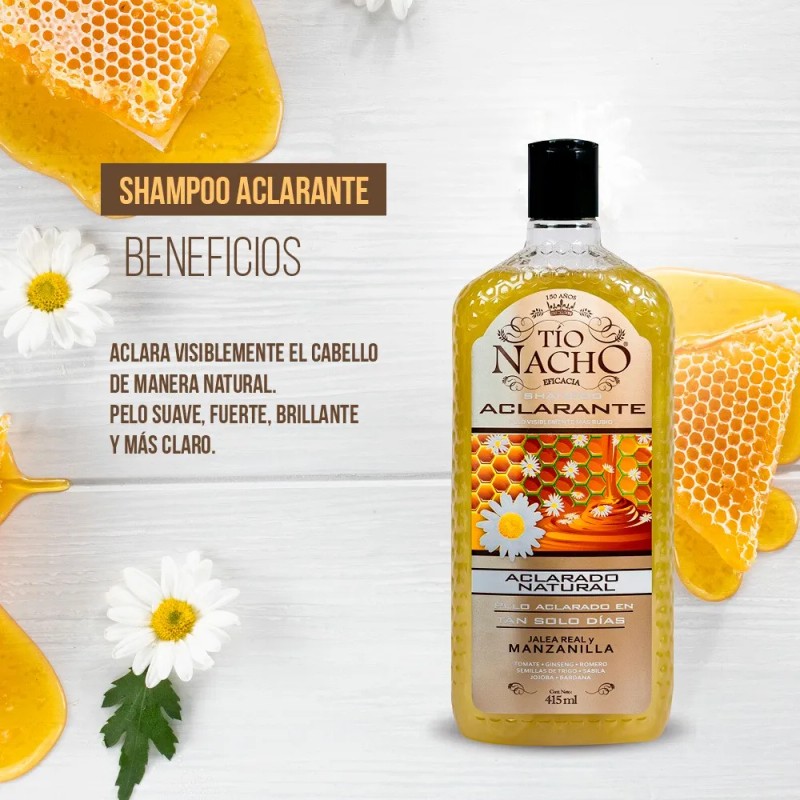 Shampoo To Nacho Aclarante X 415 Ml Jalea Real Manzanilla