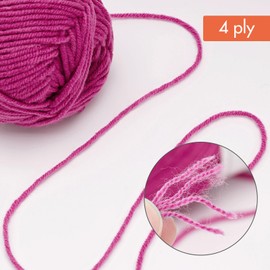 NICEEC 300g Soft Assorted Colors Yarn - Sport Weight,100% Acrylic, 4 Ply, Bonbons Yarn for Crochet & Knit, DIY Project Starter Kit for Kids or Adults(Total 870yds) - Series 17