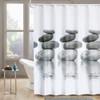 Gray Stone Shower Curtain Waterproof Mildew Proof Bath Curtain with