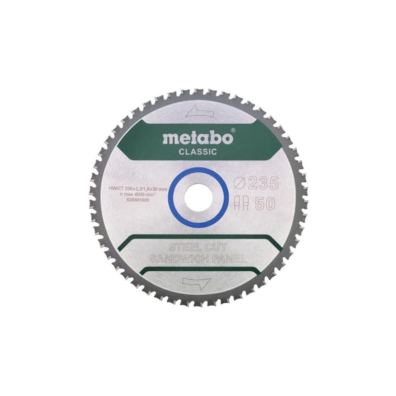 Metabo 628681000 Saw Blade "Steel Cut/Sandwich Panel - Classic", Blade