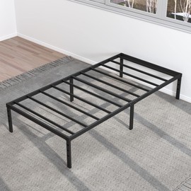 Maenizi Twin XL Bed Frames No Box Spring Needed, 14 Inch Heavy Duty Metal Twin XL Platform Bed Frame Support Up to 2500 lbs, Easy Assembly, Noise Free, Black