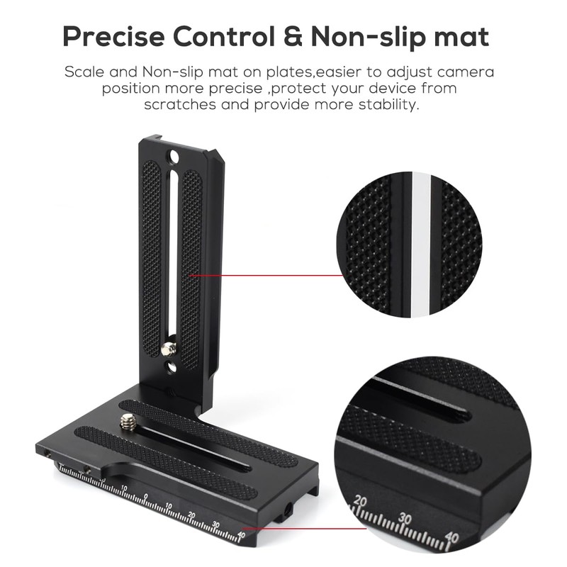 EaxanPic Aluminum L Bracket Vertical Horizontal Switching Quick Release Plate
