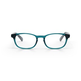 eyebobs On Board Unisex Reading Glasses, Teal Transparent Front and Temples, 2.5 Diopter