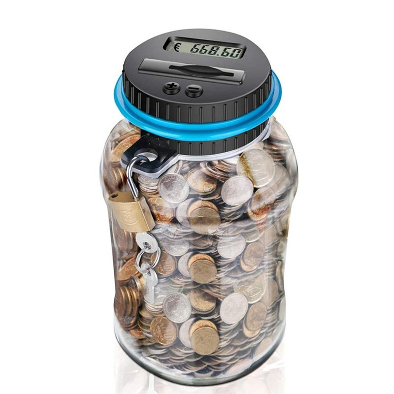 Electronic Digital Coin Money Box with LCD Display Smart Counter