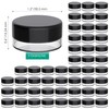 Houseables 3 Gram Jar, 3 ML, Black, 50 Pk, BPA