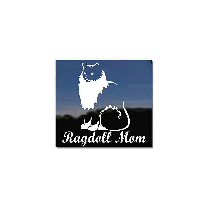 Ragdoll Mom Cat Vinyl Window Decal Sticker