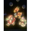 Christmas LED Window Light Decorations Fastened with Suction Cup or