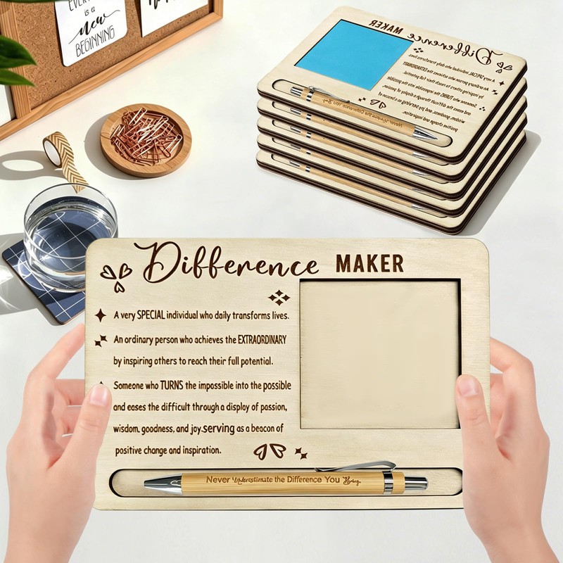 WOODOUNAI 10 Sets Difference Maker Gift Appreciation Gifts Bulk Includes