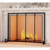 Fire Beauty Flat Panel Fireplace Screen Spark Guard Wrought Metal