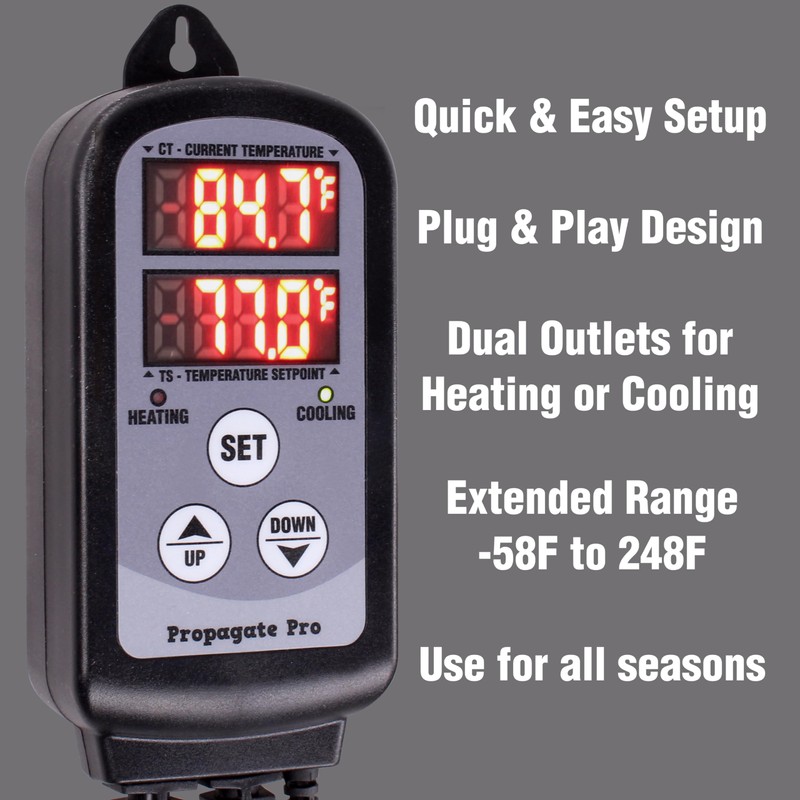 15 Amp Plug in Digital Temperature Controller Outlet by Propagate