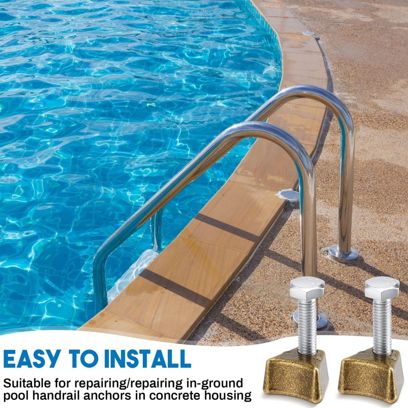 MorningRo 1 Pcs Pool Ladder Anchors Bronze Wedge Assembly Swimming