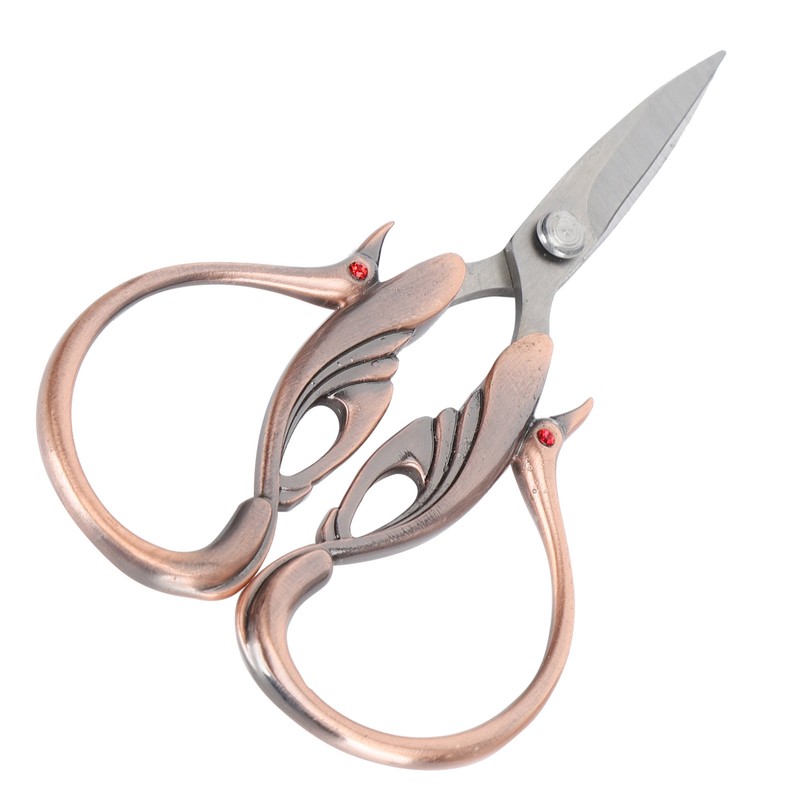 Scissors Retro DIY Swan Shaped Cross Stitch Household Cloth Cutting