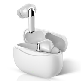 Hearing Aids Hearing Amplifiers for Seniors & Adults with Noise Cancelling, Rechargeable Hearing Aids for Hearing Loss, Hearing Assist Device with Charging Case (White)