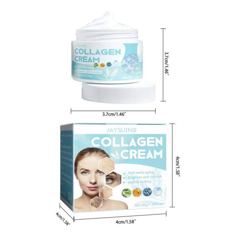 Crema Facial Antiarrugas Reafirmante De Colágeno Que Hidrata Día/noche