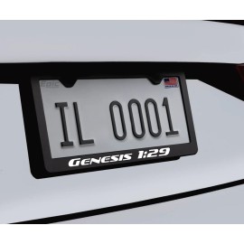RED COBRA Genesis 1:29 Bible Plant-Based Diet Black Metal License Plate Frame