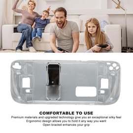 Protective Case for Steam Deck, Cover Protector with Stand Base, Full Protective Cover Case for Steam Deck Accessories, Non Slip and Anti Scratch Design, Clear