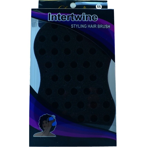 INTERTWINE HAIR BRUSH SPONGE TWIST CURLING FOR NATURAL AFRO LOCKING DREADS