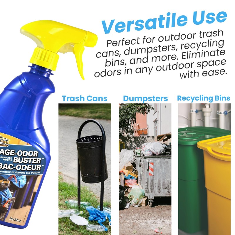 Surf-Pro Outdoor Trash Can Odor Eliminator Spray, 500ml (16.9 oz),