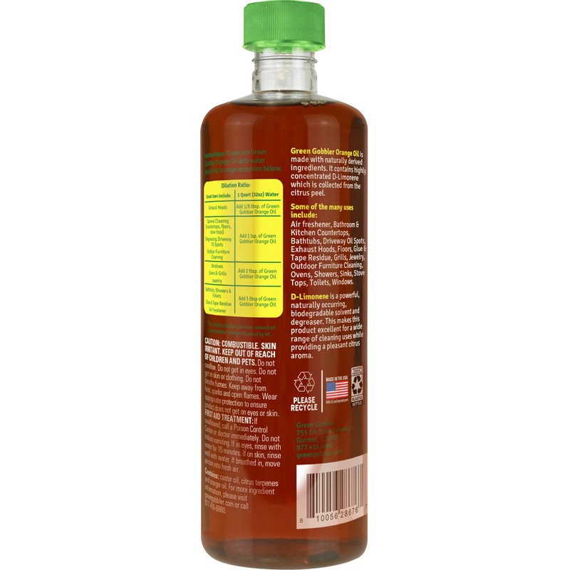 Green Gobbler, Cold Pressed Orange Oil Concentrate - 22.5 oz