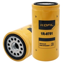 KOFIL (5pcs) 1R-0751 Fuel Filter for Caterpillar 3116, 3126, 3306 C7 Engine
