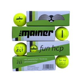 Emainer Golf Ball, Soft Golf Balls with Maximum Range, This Ball Knows Your Handicap, Pack of 3, Colours: White and Yellow Glossy, Red Matte (Yellow Supersoft, 4 x 3 Pack)