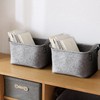 Light Grey Felt Storage Basket, Foldable Felt Storage Box, Felt