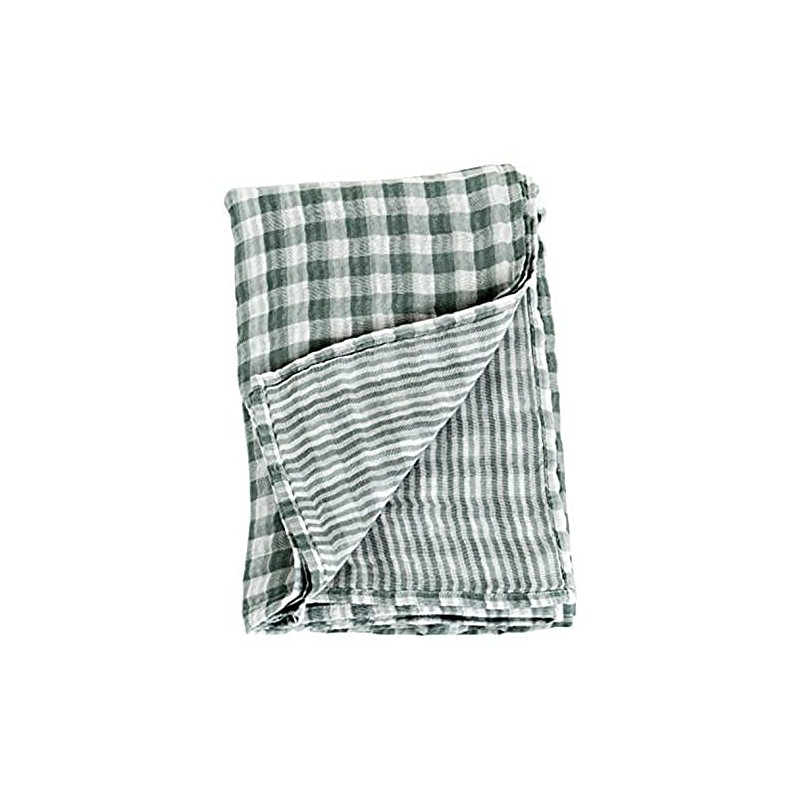 Lulujo Reversible Muslin Swaddle (Warm Grey)