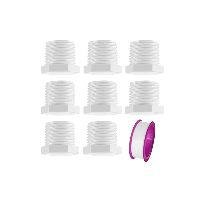 1/2 Inch RV Hot Water Heater Drain Plug with Tape